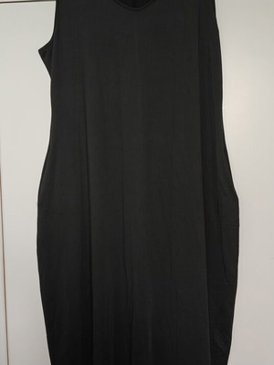 Black maxi dress 4XL, elastic with pockets