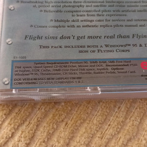 Flying Corps PC game, 1996, Empire
