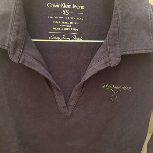 Calvin Klein blouse blue like new, elastic XS/S