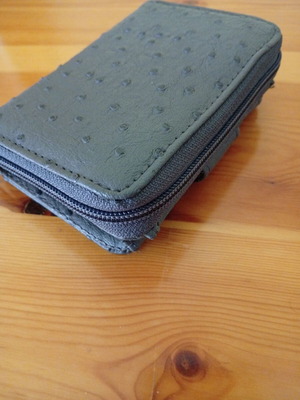 Wallet gray with many compartments like new