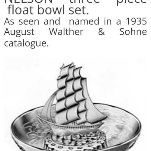 Decorative glass sailboat Nelson Art Deco 1935 like new