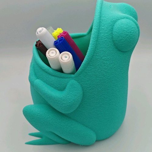 Frog pencil holder new from 3d printer with esun pla+ material