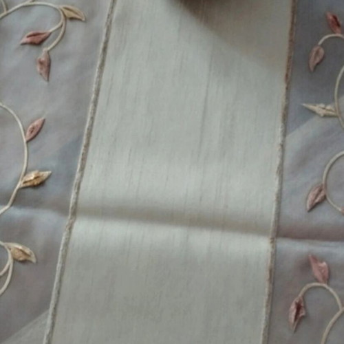 Large silk and organza table runner custom made
