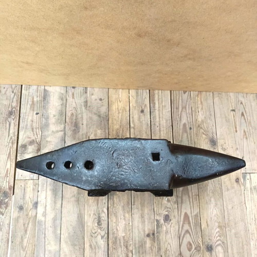 Old steel anvil worked condition