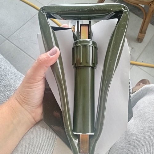 Outdoor camping survival set with knives, multitool, folding spade and gift