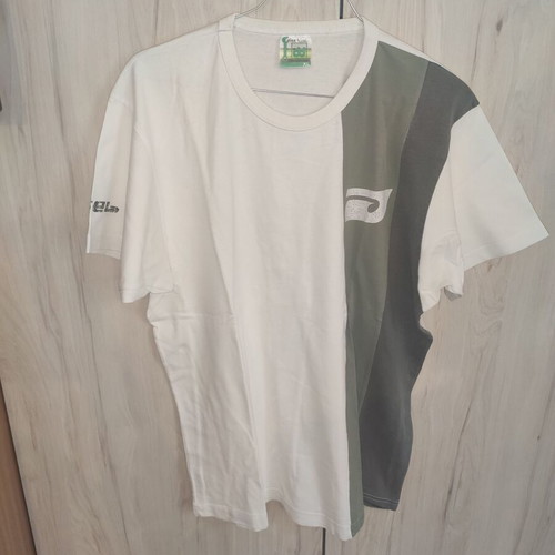 Diesel vintage men's T-shirt XL white with olive and gray color block used