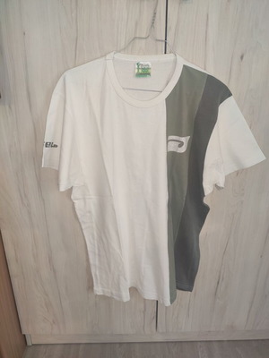 Diesel vintage men's T-shirt XL white with olive and gray color block used