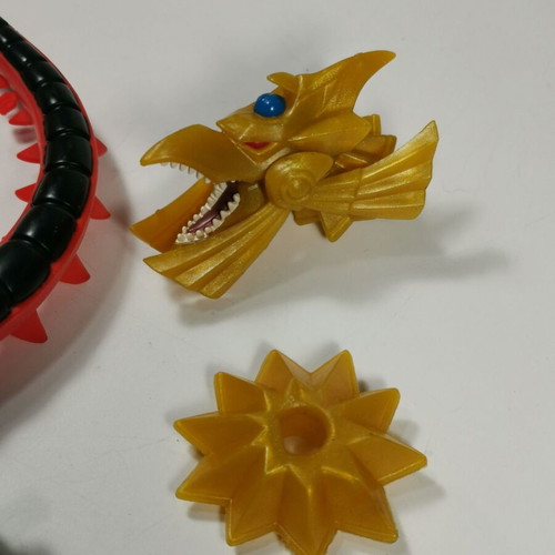 Yu-Gi-Oh! figures used Kazejin, Winged Dragon Ra, Slifer The Sky Dragon