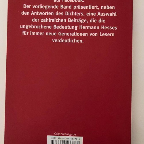 Hermann Hesse antwortet auf Facebook paperback like new, German literature