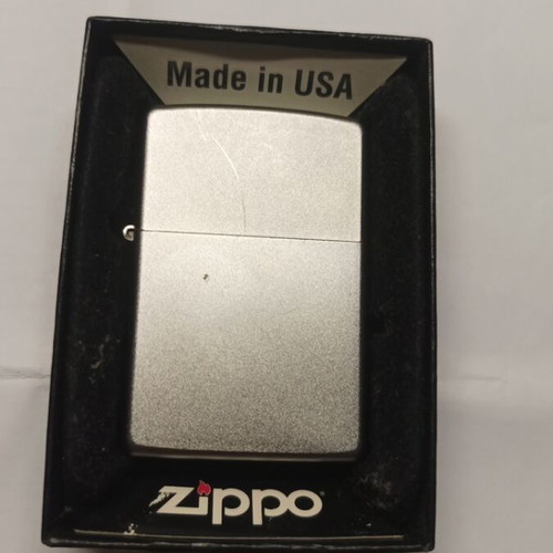 Zippo 205 Satin Chrome lighter, authentic, 2009