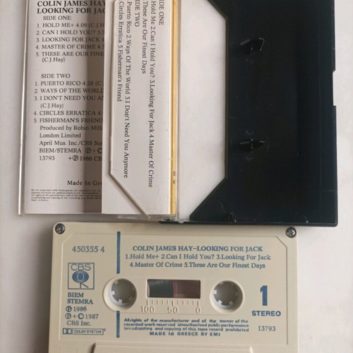 Colin James Hay Looking For Jack cassette tape like new