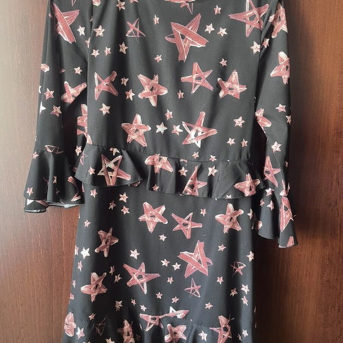 BSB dress mini with back opening like new, black multicolor