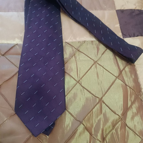 Accessori fashion style burgundy tie used, max width 9.5 cm