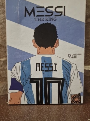 Messi wooden retro decorative plaque like new, 13×18 cm