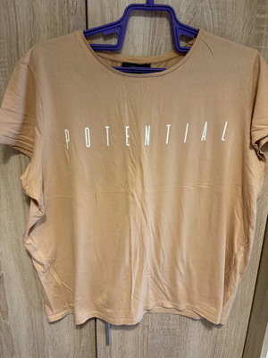 Primark summer t-shirt like new, beige, size L