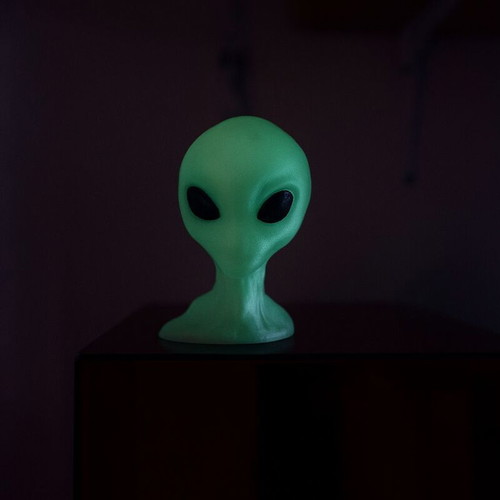 Φιγούρα UFO-Alien φωσφοριζέ, κατασκευασμένη με 3d εκτυπωτή, σαν καινούργια