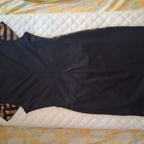 Dress with sequins, black and gold, sizes S/M
