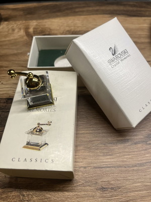 Swarovski Crystal Memories Coffee Grinder miniature like new with box