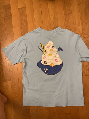 New Era T shirt unisex, σαν καινούργιο, σιέλ χρώμα, μέγεθος L