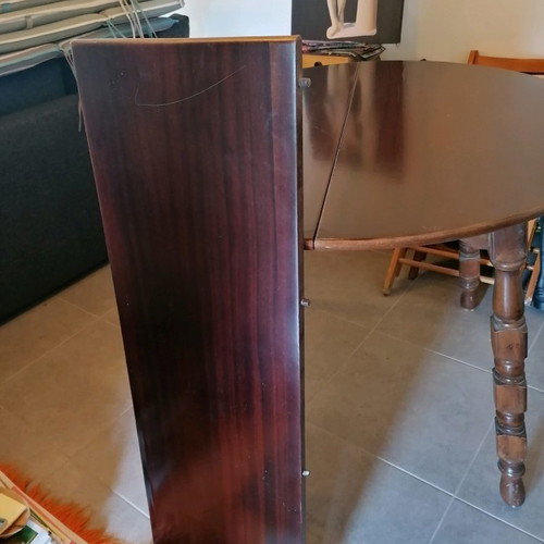 Rotonda dining table used, solid wood with extension