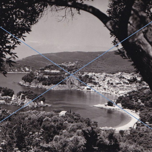 Parga panoramic view postcard used