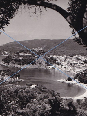 Parga panoramic view postcard used