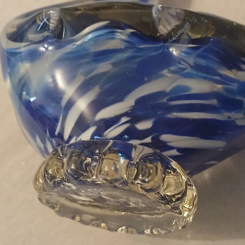 Decorative blown glass swan