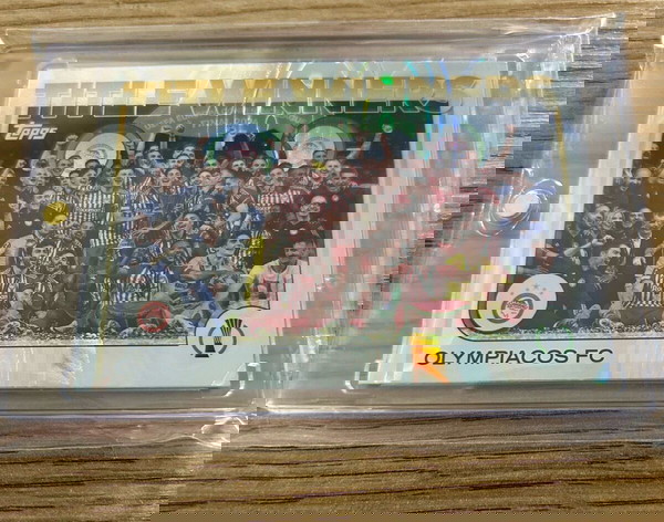 Καρτα Σε ακρυλικη θηκη Ολυμπιακος Conference League Winners 2023-24 Topps Silver