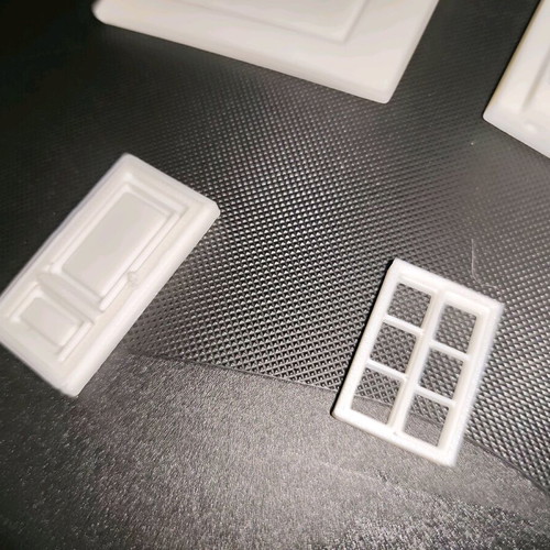 White door for models and diorama new with frame and locks