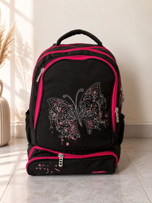 Polo School Bag used with 5 compartments and rain cover pocket