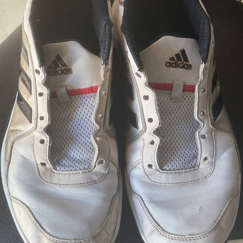 Adidas men's trainers used, size 45, white casual shoes
