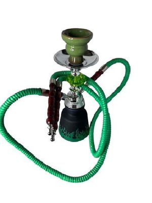 Hookah Green Double 29cm New