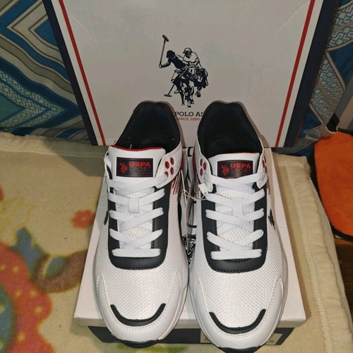 U.S. Polo Assn. Athletic Shoes New, Size 40, White Multicolor