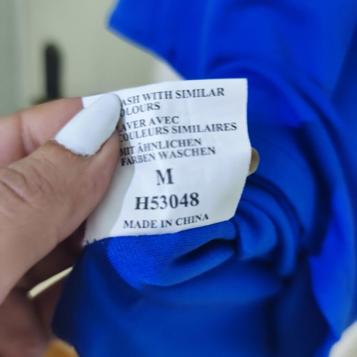 Peplum Style Blue Midi Dress like new with black mesh detail
