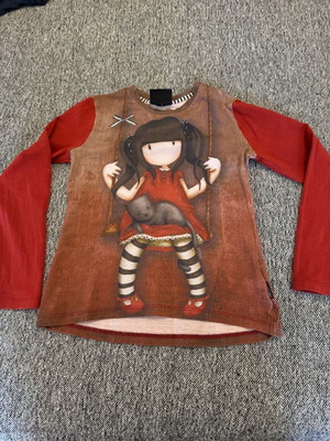 Santoro blouse used for girls 8 years old, red