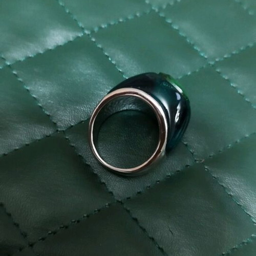 Silver ring handmade like new with blue and green stone