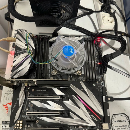 Processor cooler S2066 Intel copper core blue led used