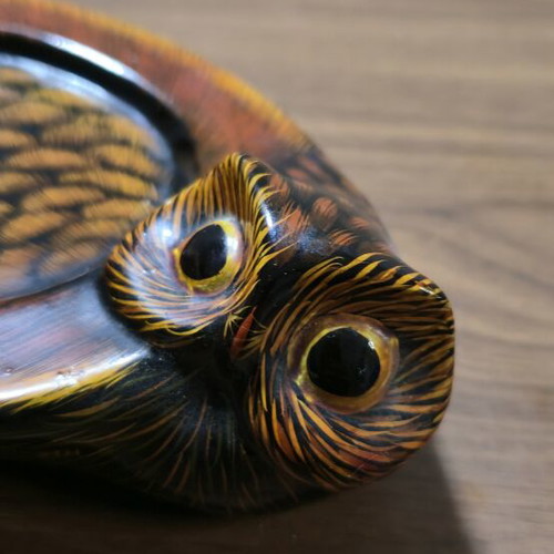 Vintage Owl Decorative Ceramic Plate Ashtray like new