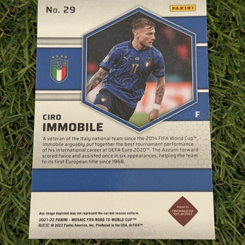2021-22 Panini Mosaic FIFA Road to The World Cup Ciro Immobile card