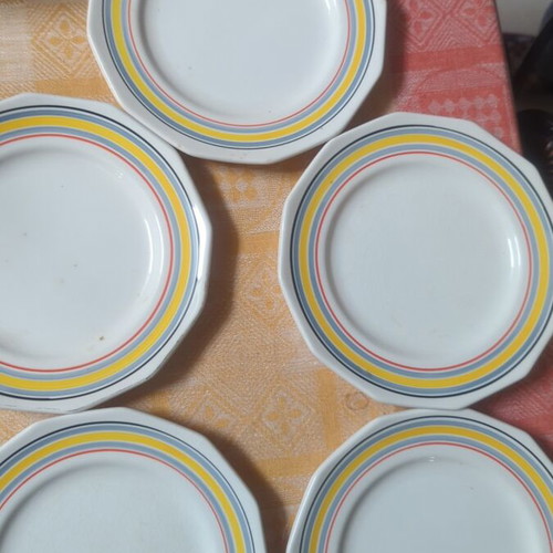 Primula set used plates, platter and salad bowl