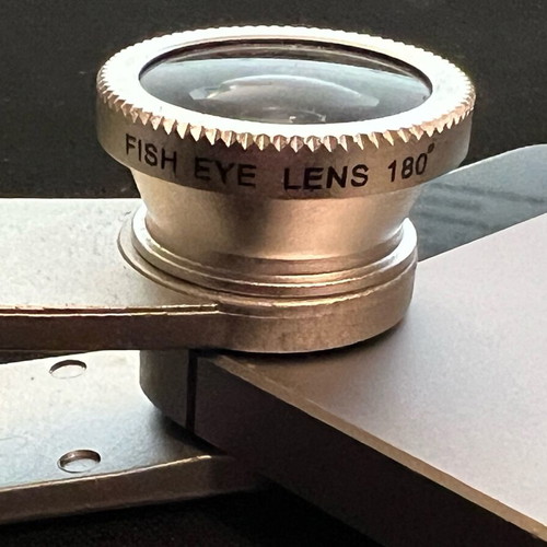 Fisheye 180° mobile camera adapter like new