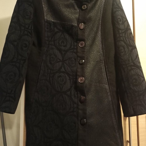 Coat new with patterns, black and gray, one size