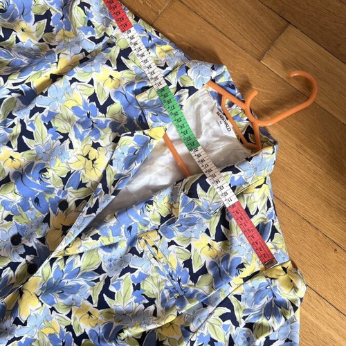 Vintage dress M-L like new, blue multicolor