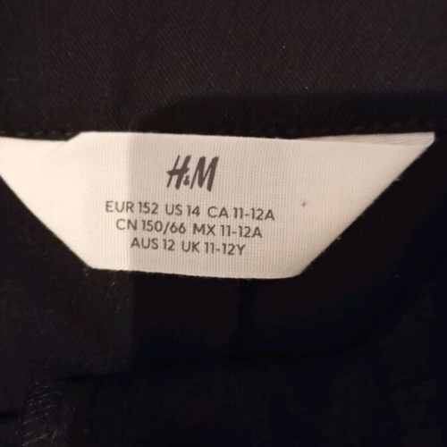 H&M fabric pants like new, size 152 cm, black