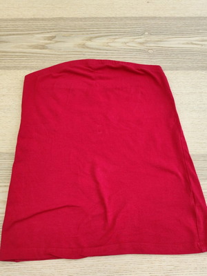 Peacocks Y2K red strapless tube top M, like new