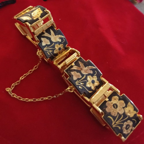 Vintage Spanish Damascene Bracelet from Toledo, new