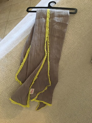 S.Oliver grey scarf with yellow trim