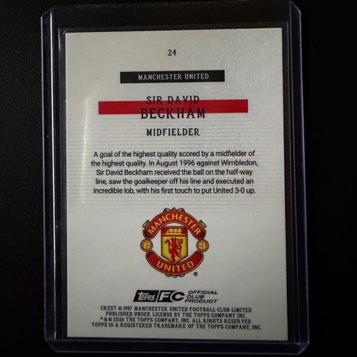 Sir David Beckham Halo Insert like new Topps Man United 2025/26