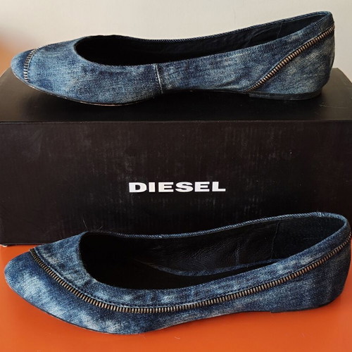 Diesel Falky denim indigo ballerinas size 40 used