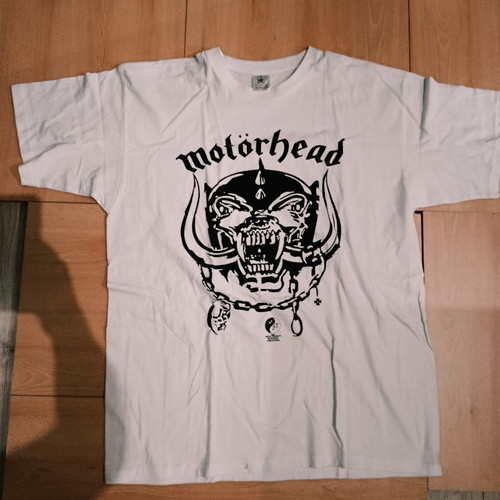 Motorhead fashion t-shirt new, 100% cotton, size XL, white